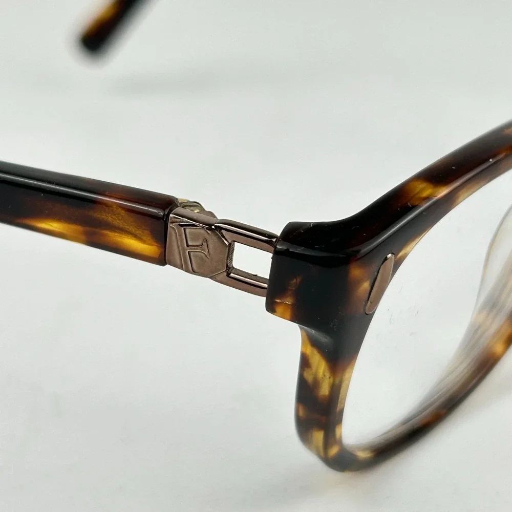 Furla Dais VU4760J Women's Eyeglasses Frame Black Yellow Plastic Full Rim 130 mm